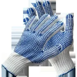 Pirštinės megztos su PVC taškeliu, dvipusės, dydis 10