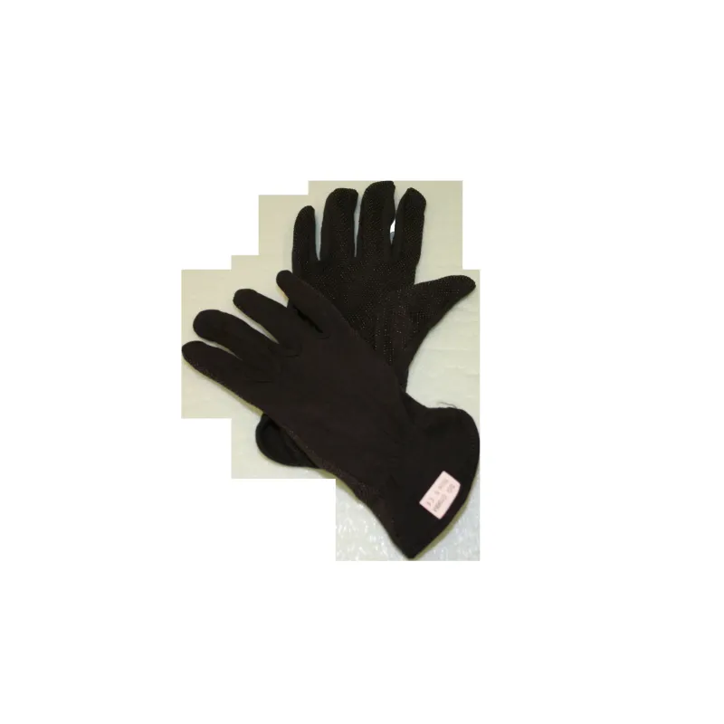 Cimdi tekstila ar PVC mikropunktējumu, melni 8.izm.