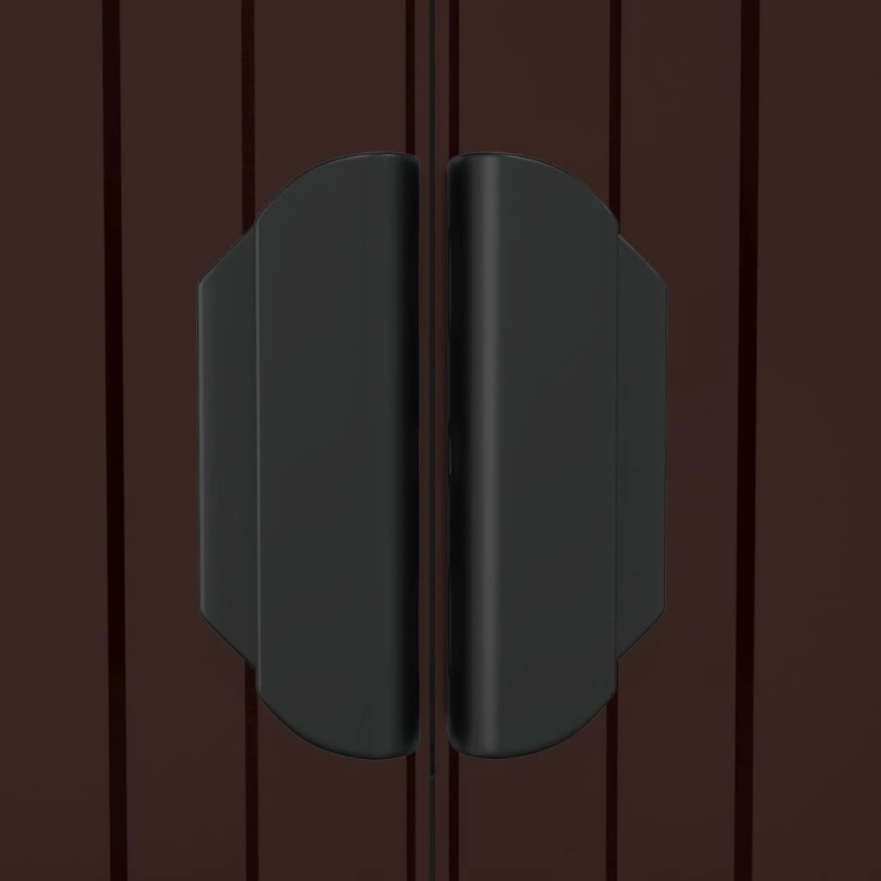 vidaXL dārza šķūnis, tumši brūns, 192x191x223 cm, cinkots tērauds