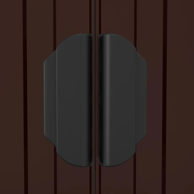 vidaXL dārza šķūnis, tumši brūns, 192x440x223 cm, cinkots tērauds