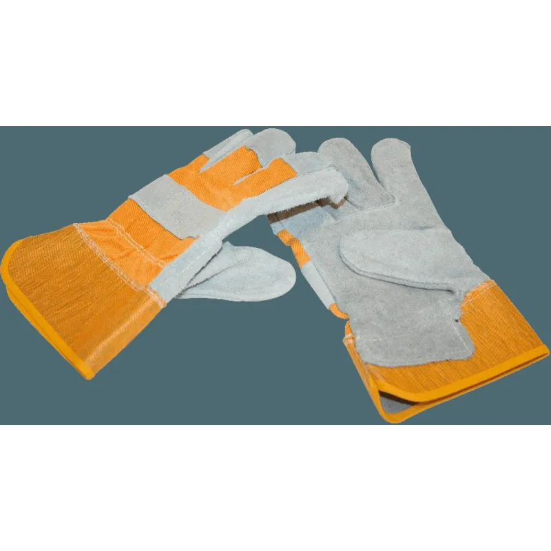 Cimdi zamšādas ar pus oderi un pastipr.manž.