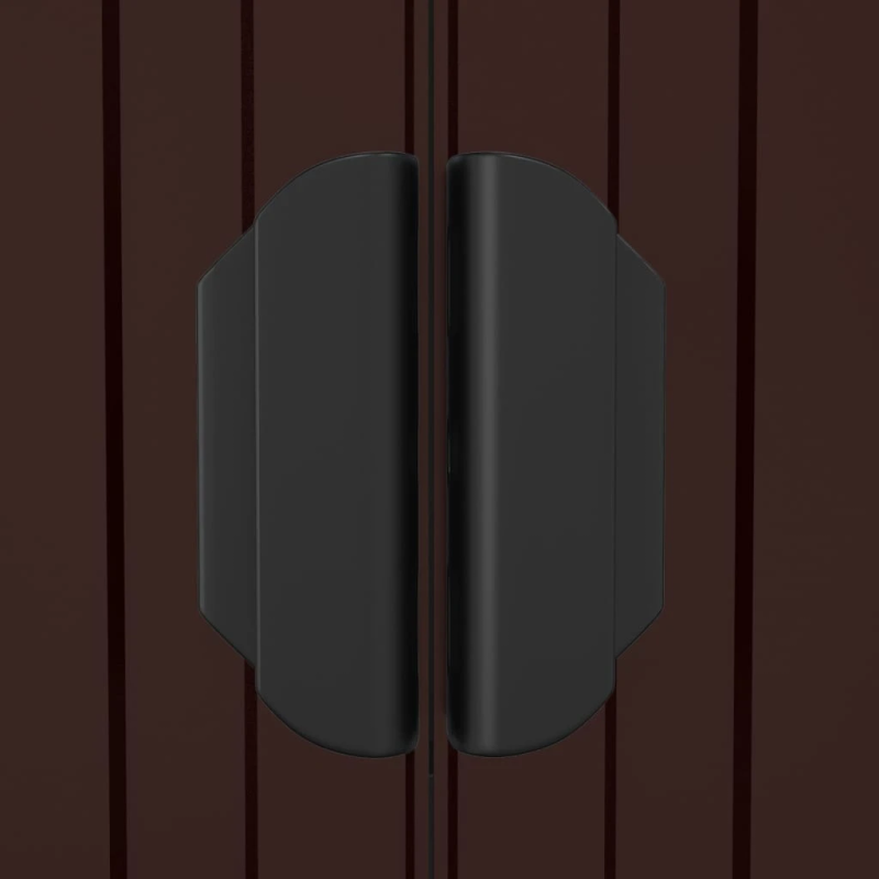 vidaXL dārza šķūnis, tumši brūns, 192x772x223 cm, cinkots tērauds