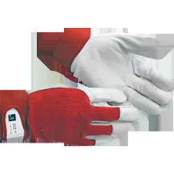 Cimdi gludas ādas ar klipsi 11 izm.