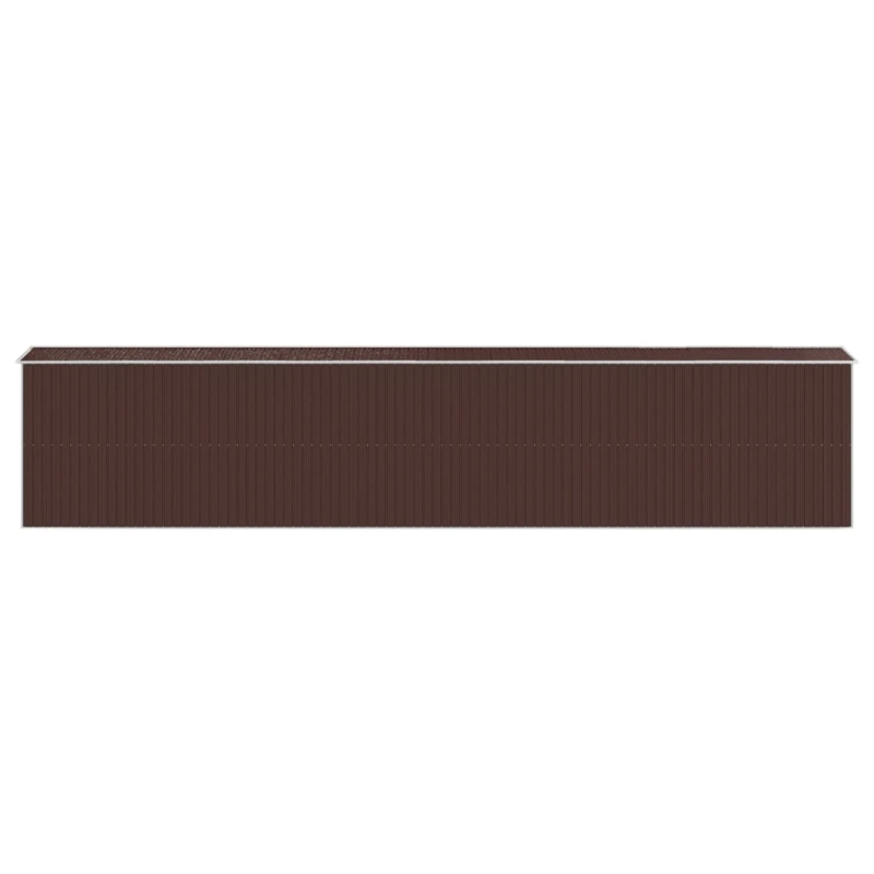 vidaXL dārza šķūnis, tumši brūns, 192x1021x223 cm, cinkots tērauds