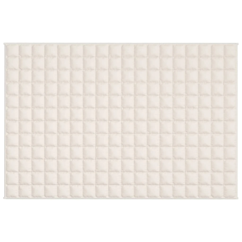 vidaXL smaguma sega, gaišas krēmkrāsas, 120x180 cm, 5 kg, audums