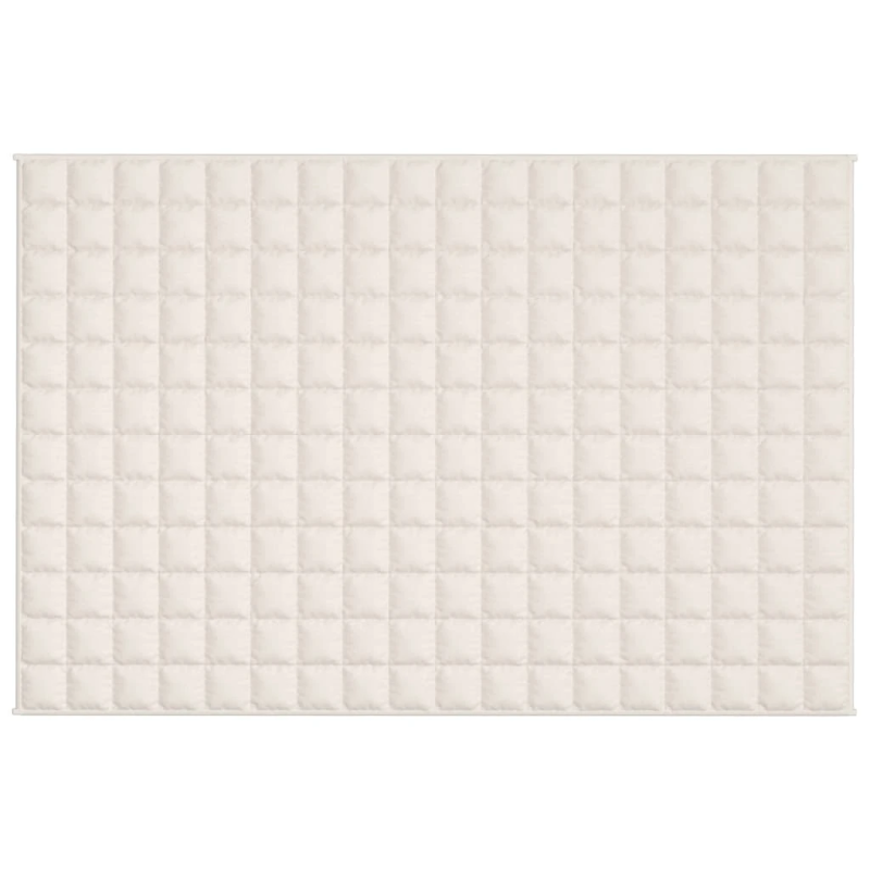 vidaXL smaguma sega, gaišas krēmkrāsas, 120x180 cm, 9 kg, audums