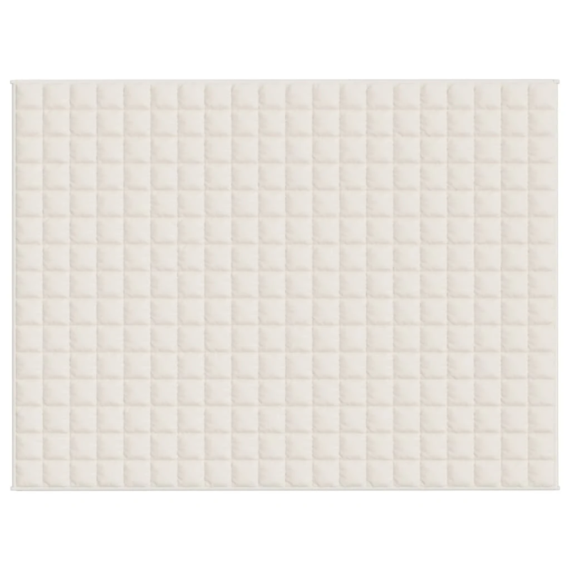 vidaXL smaguma sega, gaišas krēmkrāsas, 150x200 cm, 11 kg, audums