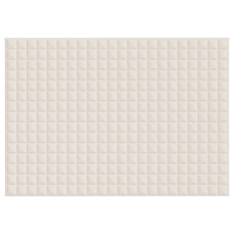 vidaXL smaguma sega, gaišas krēmkrāsas, 155x220 cm, 7 kg, audums