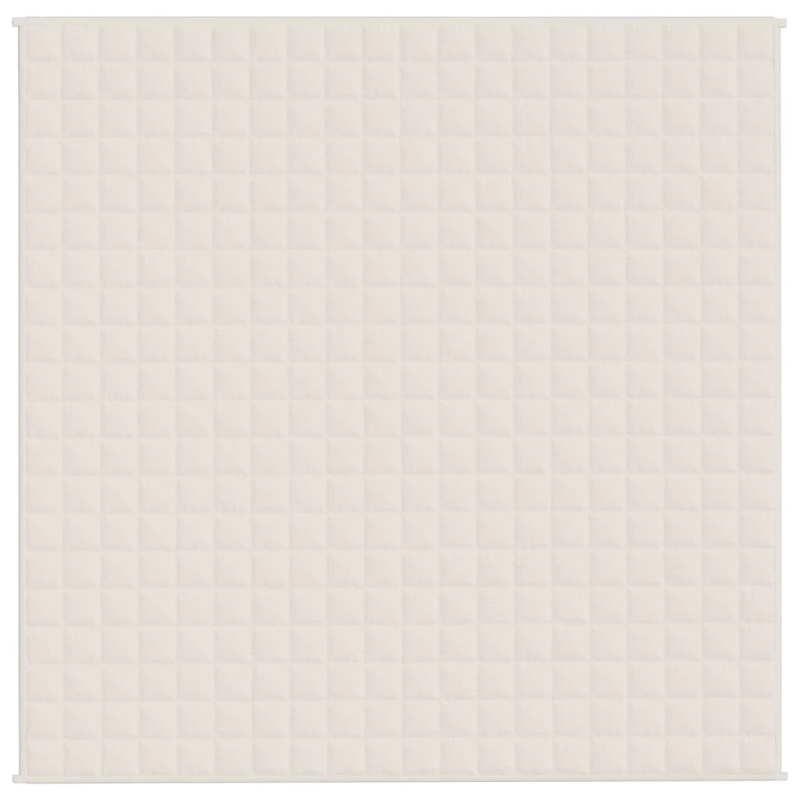 vidaXL smaguma sega, gaišas krēmkrāsas, 200x200 cm, 13 kg, audums