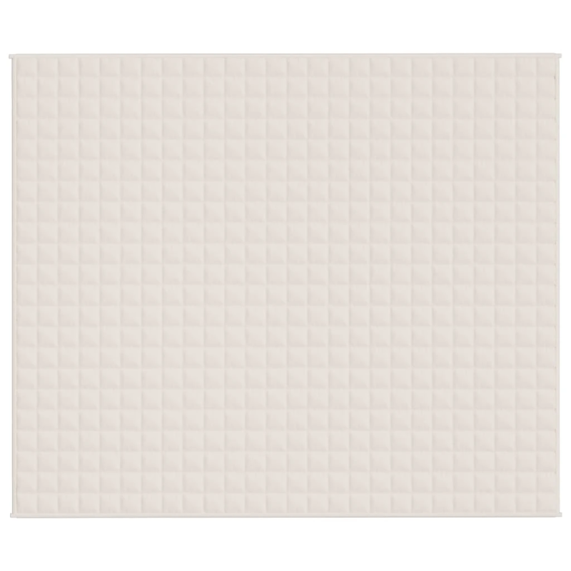 vidaXL smaguma sega, gaišas krēmkrāsas, 220x260 cm, 11 kg, audums