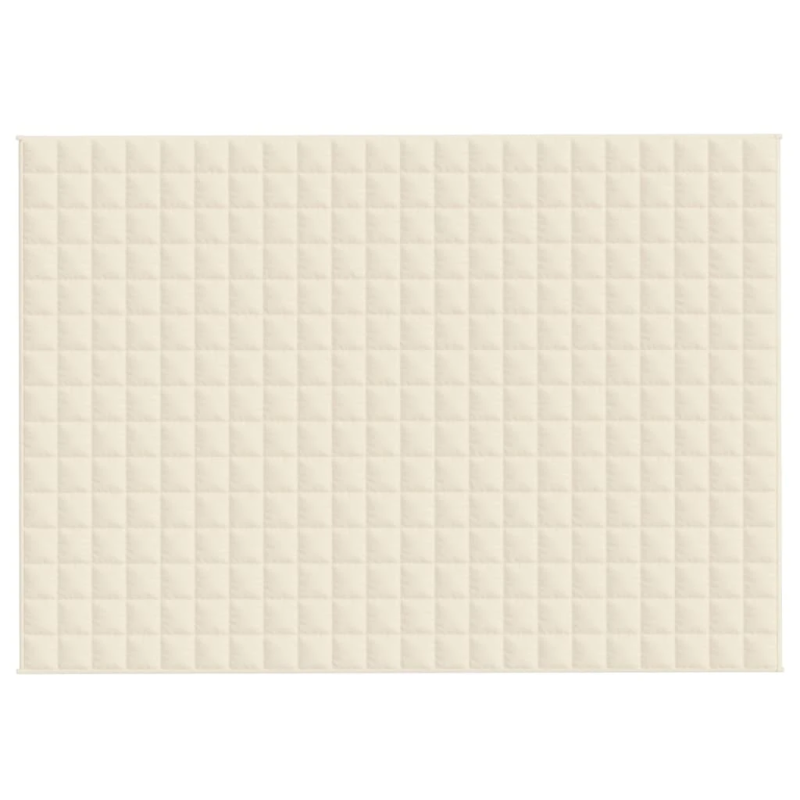 vidaXL smaguma sega, gaišas krēmkrāsas, 155x220 cm, 11 kg, audums