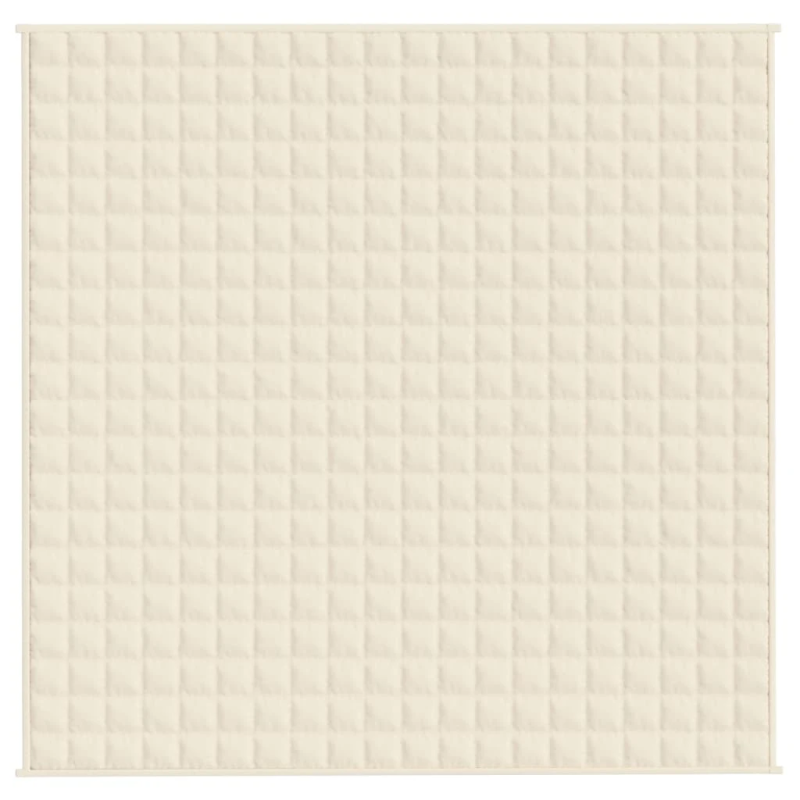 vidaXL smaguma sega, gaišas krēmkrāsas, 200x200 cm, 9 kg, audums