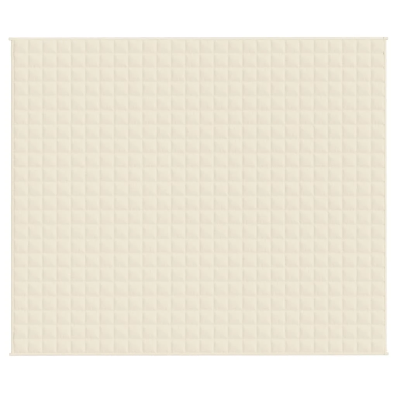 vidaXL smaguma sega, gaišas krēmkrāsas, 220x260 cm, 11 kg, audums