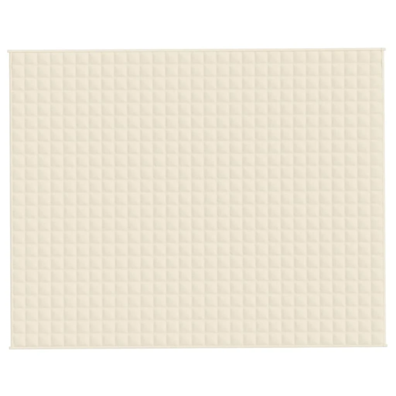 vidaXL smaguma sega, gaišas krēmkrāsas, 235x290 cm, 11 kg, audums