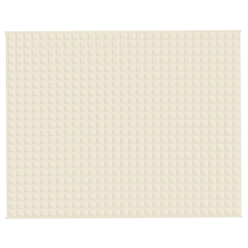 vidaXL smaguma sega, gaišas krēmkrāsas, 235x290 cm, 15 kg, audums