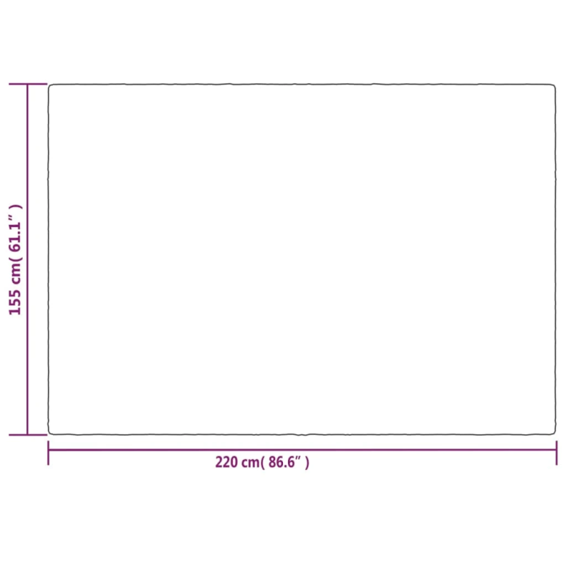 vidaXL smaguma sega ar pārvalku, pelēka, 155x220 cm, 7 kg, audums