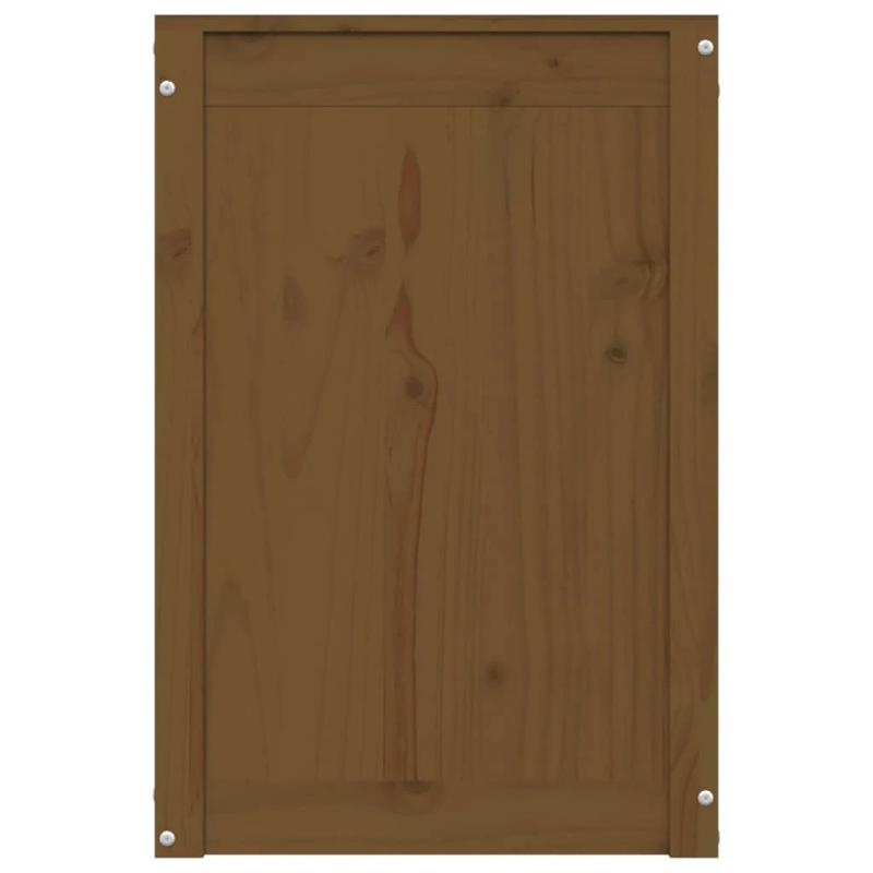 vidaXL veļas kaste, medus brūna, 44x44x66 cm, priedes masīvkoks