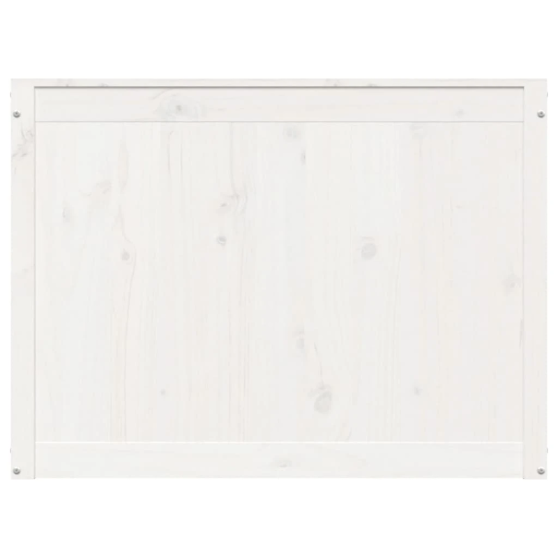 vidaXL veļas kaste, balta, 88,5x44x66 cm, priedes masīvkoks