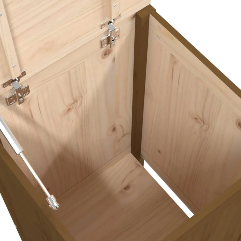 vidaXL veļas kaste, medus brūna, 44x44x76 cm, priedes masīvkoks