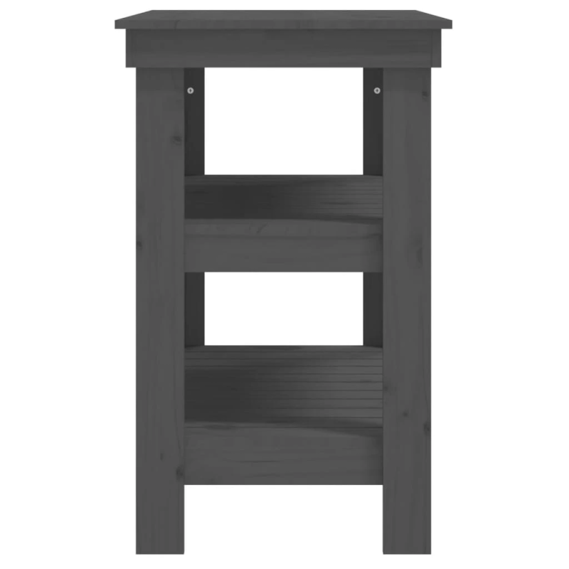 vidaXL darbagalds, pelēks, 78,5x50x80 cm, priedes masīvkoks