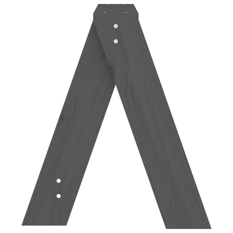 vidaXL taburetes, 2 gab., pelēkas, 40x40x45 cm, priedes masīvkoks