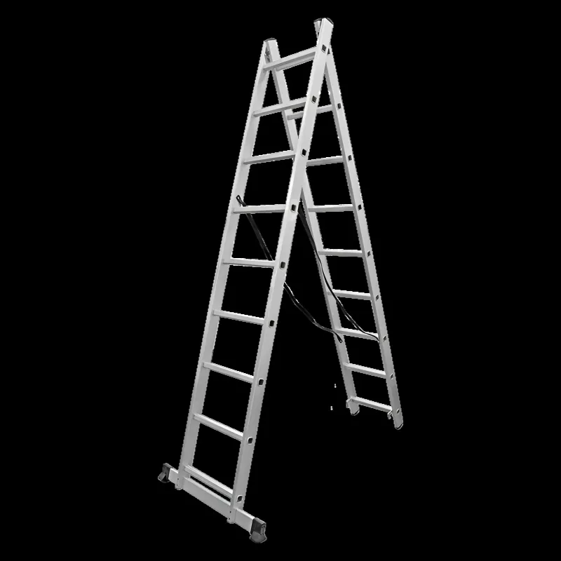 Kāpnes alumīnija 2x 9 pakāpieni