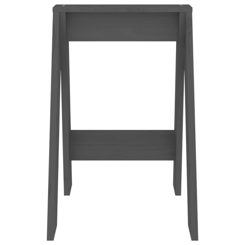 vidaXL taburetes, 2 gab., pelēkas, 40x40x60 cm, priedes masīvkoks