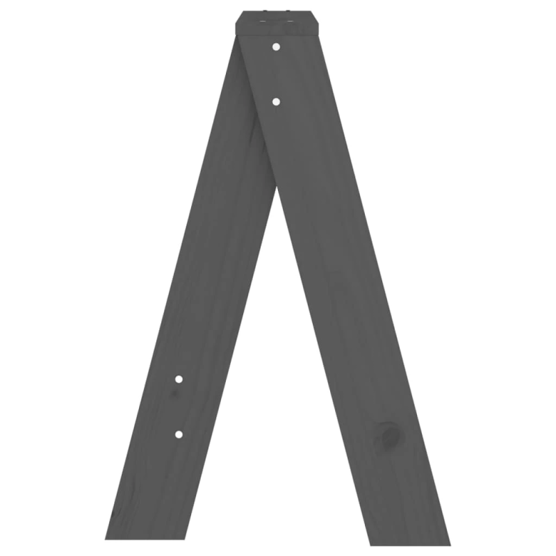 vidaXL taburetes, 2 gab., pelēkas, 40x40x60 cm, priedes masīvkoks