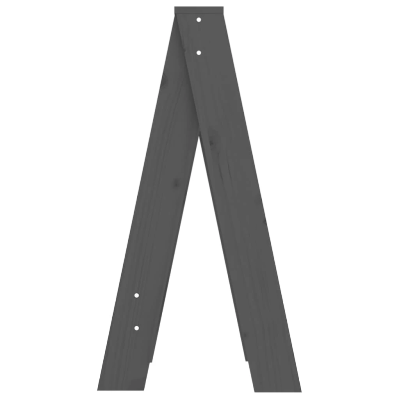 vidaXL taburetes, 2 gab., pelēkas, 40x40x75 cm, priedes masīvkoks