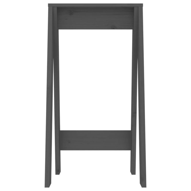 vidaXL taburetes, 2 gab., pelēkas, 40x40x75 cm, priedes masīvkoks