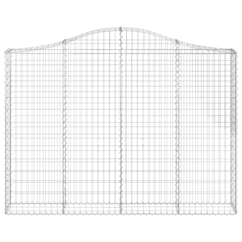 vidaXL arkveida gabiona grozs, 200x30x140-160 cm, cinkota dzelzs