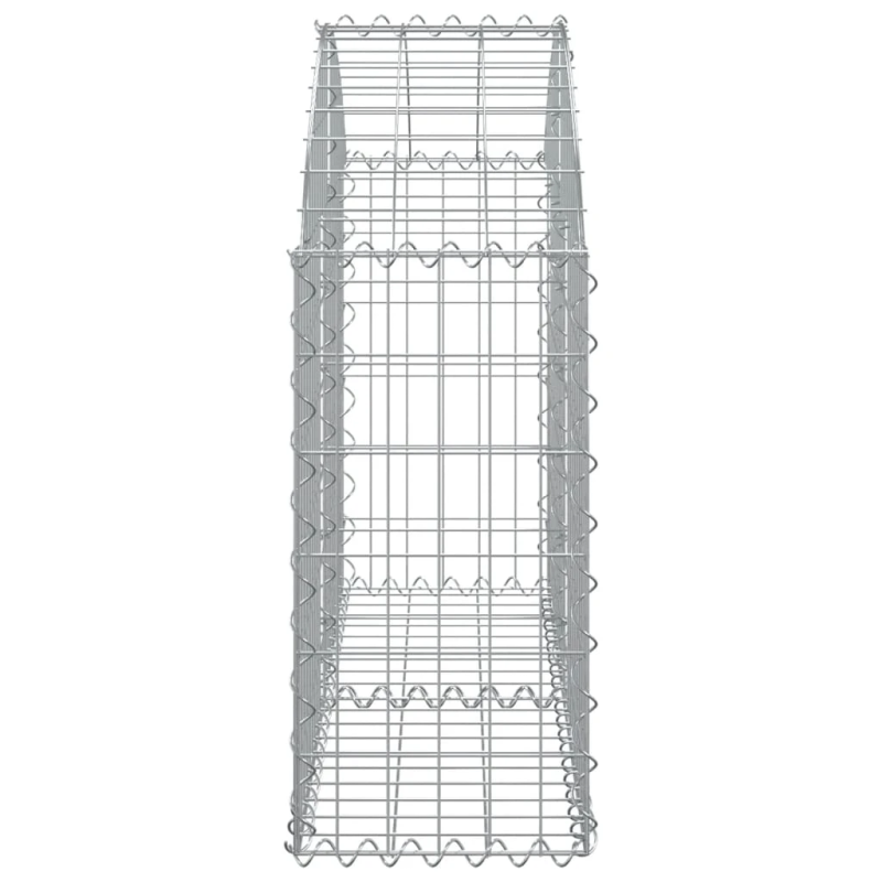 vidaXL arkveida gabiona grozs, 100x30x60-80 cm, cinkota dzelzs