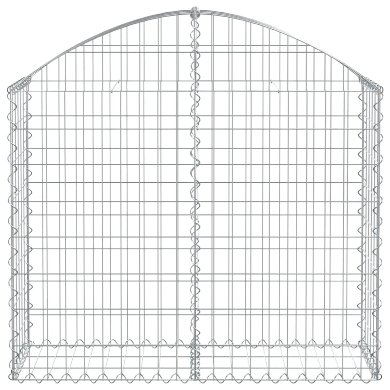 vidaXL arkveida gabiona grozs, 100x30x80-100 cm, cinkota dzelzs