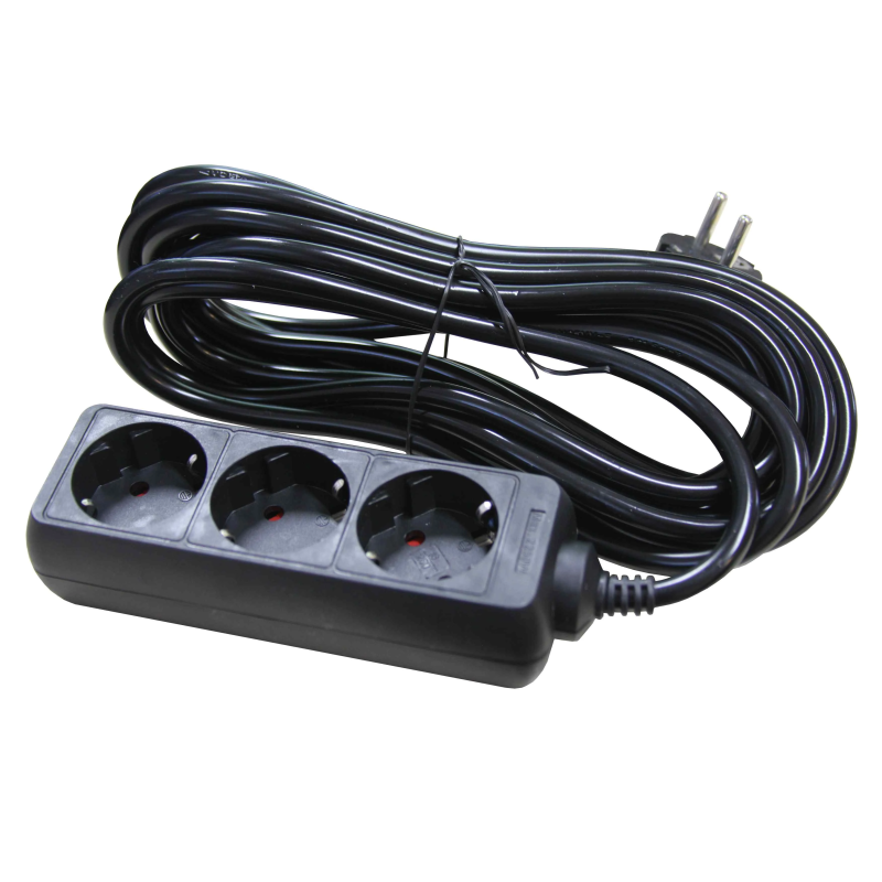 Pagarinātājs 3-vietīgs 5m a-z pievadvads 3Gx1.5mm