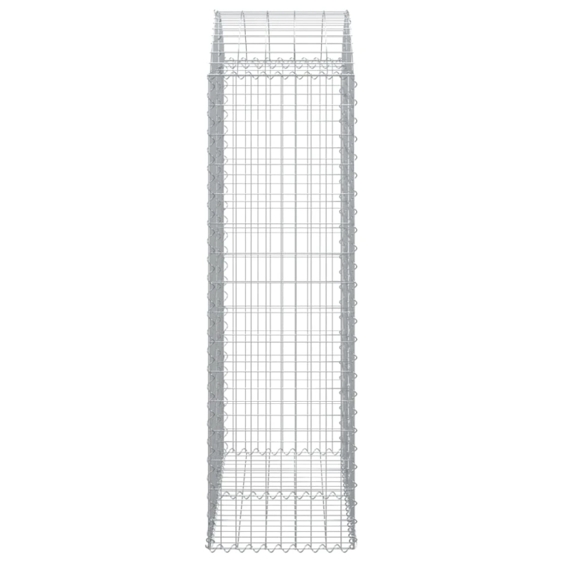 vidaXL arkveida gabiona grozs, 100x50x160-180 cm, cinkota dzelzs