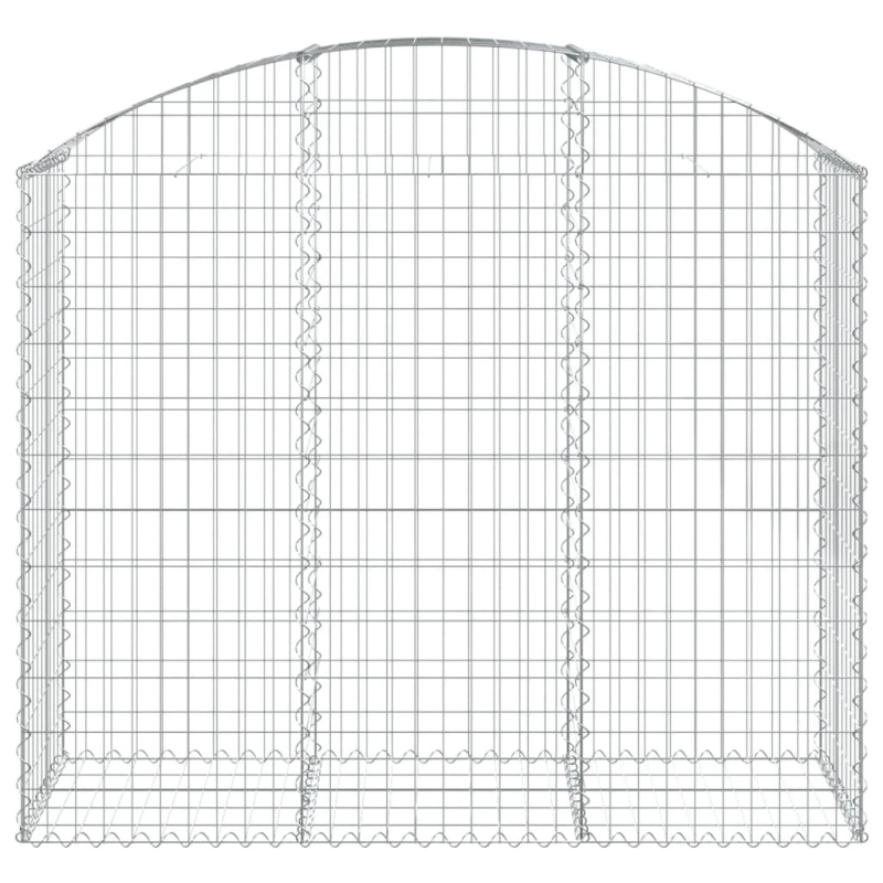 vidaXL arkveida gabiona grozs, 150x50x120-140 cm, cinkota dzelzs