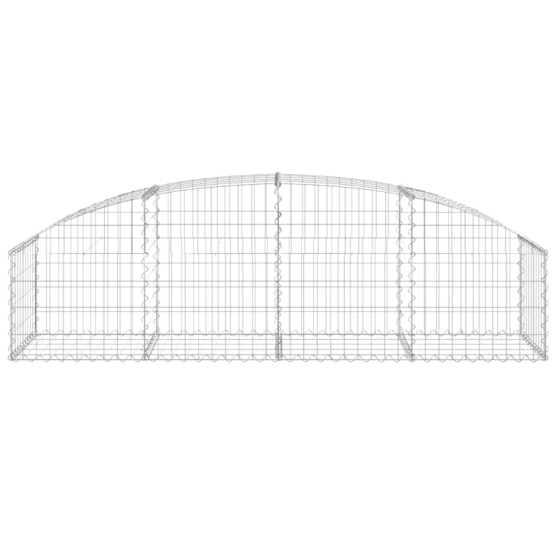 vidaXL arkveida gabiona grozs, 200x50x40-60 cm, cinkota dzelzs