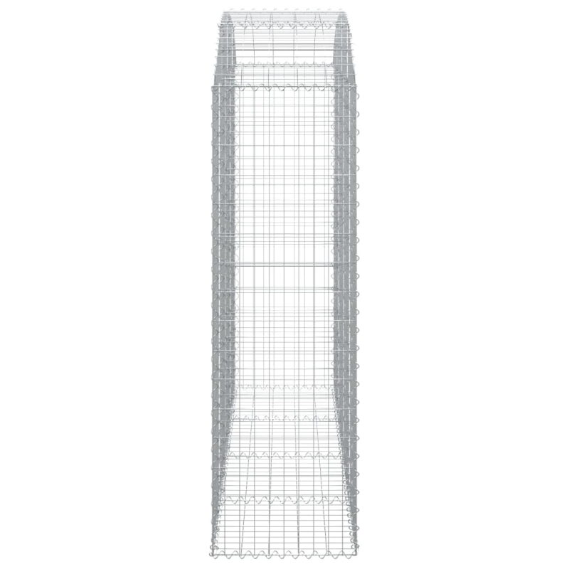 vidaXL arkveida gabiona grozs, 200x50x160-180 cm, cinkota dzelzs
