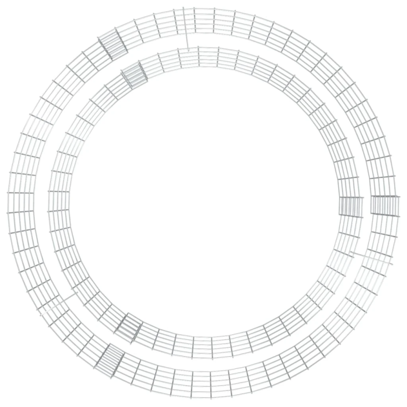 vidaXL gabiona siena ugunskuram, DIA100 cm, cinkota dzelzs