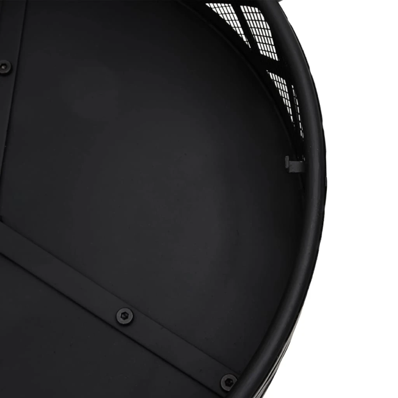 vidaXL ugunskura trauks ar kruķi, 70 cm, XXL izmērs, tērauds