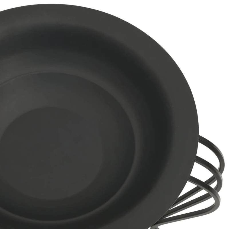 vidaXL ugunskura trauks ar kruķi, 49 cm, tērauds