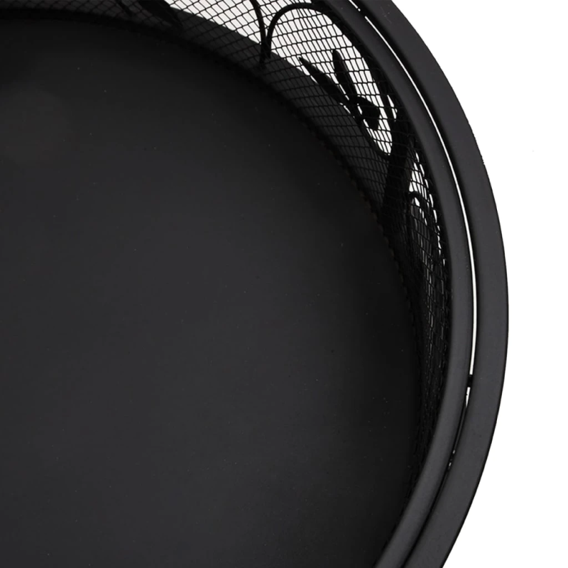 vidaXL ugunskura trauks ar kruķi, 50 cm, XXL izmērs, tērauds