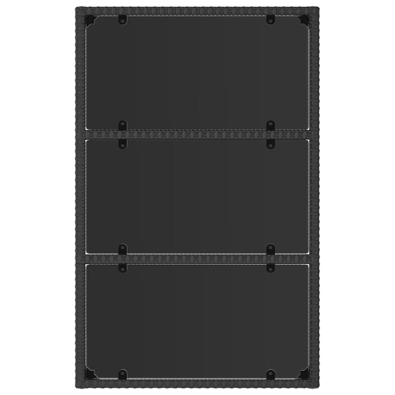 vidaXL 4-daļīgs dārza atpūtas mēbeļu komplekts, melna PE rotangpalma