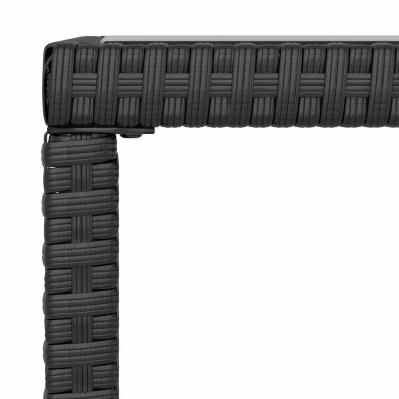 vidaXL 4-daļīgs dārza atpūtas mēbeļu komplekts, melna PE rotangpalma