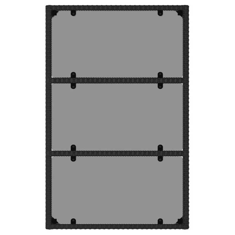 vidaXL 6-daļīgs dārza atpūtas mēbeļu komplekts, melna PE rotangpalma