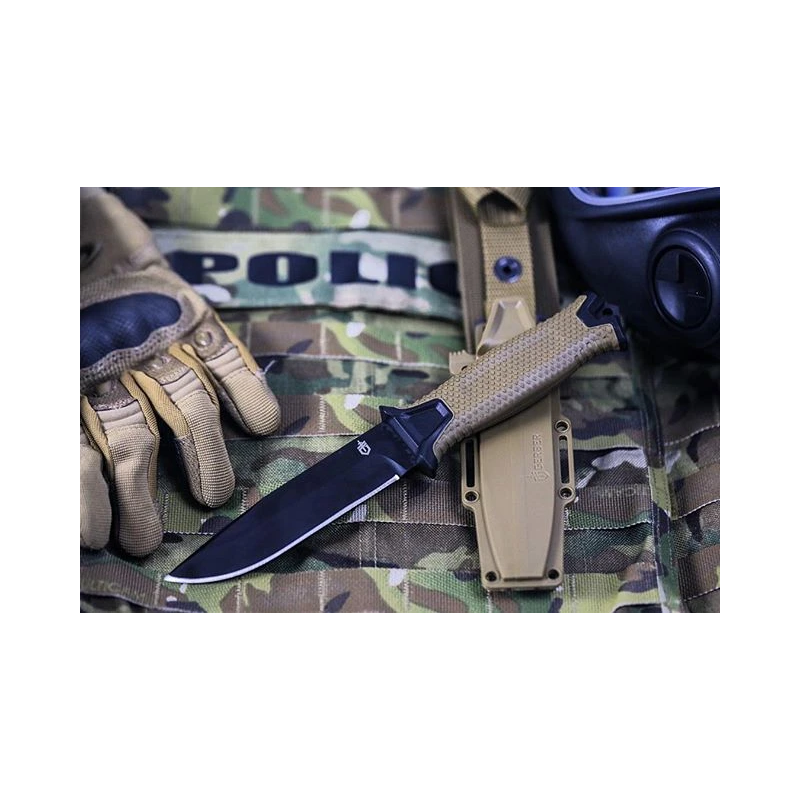 Gerber StrongArm fiksēta asmens nazis, melns ,Plain Edge,