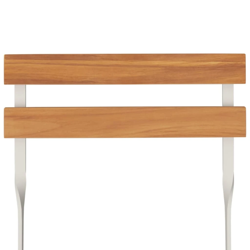 vidaXL saliekami bistro krēsli, 6 gab., akācijas masīvkoks un tērauds