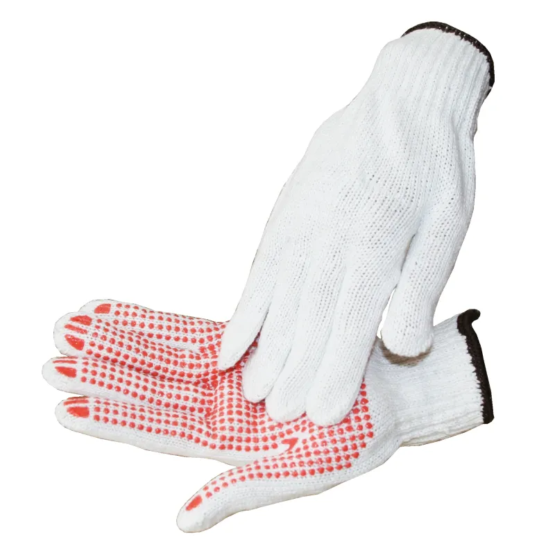 Cimdi adīti ar PVH punktējumu ,vienpus., 8.izm