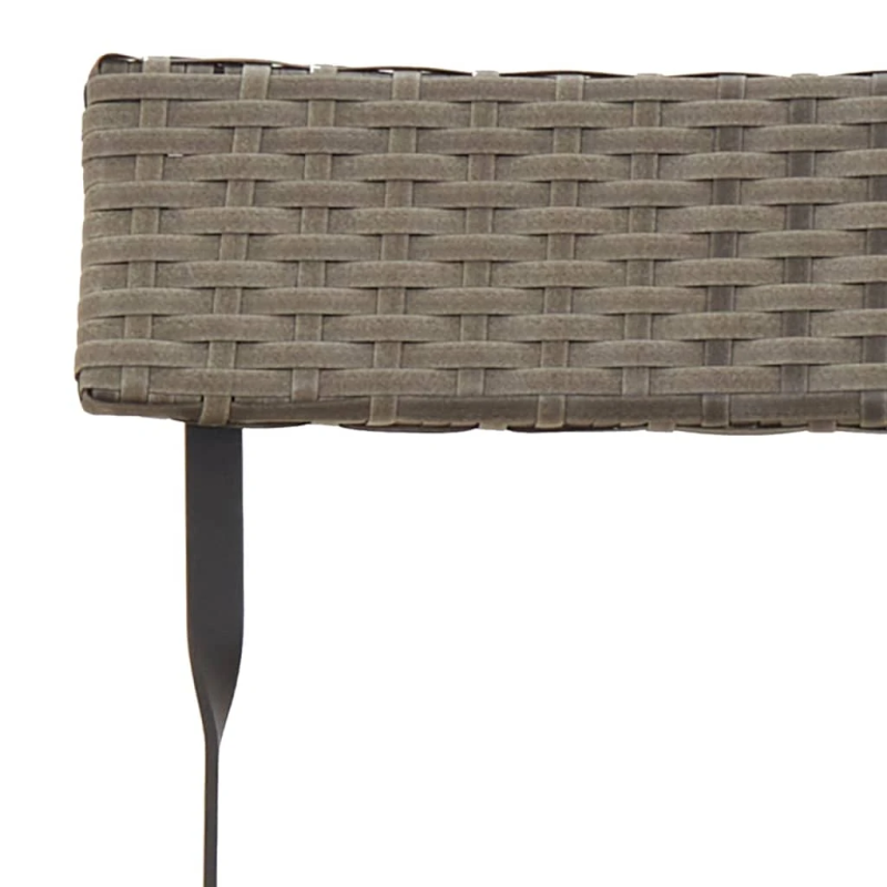 vidaXL saliekami bistro krēsli, 4 gab.,pelēks, PE rotangpalma, tērauds