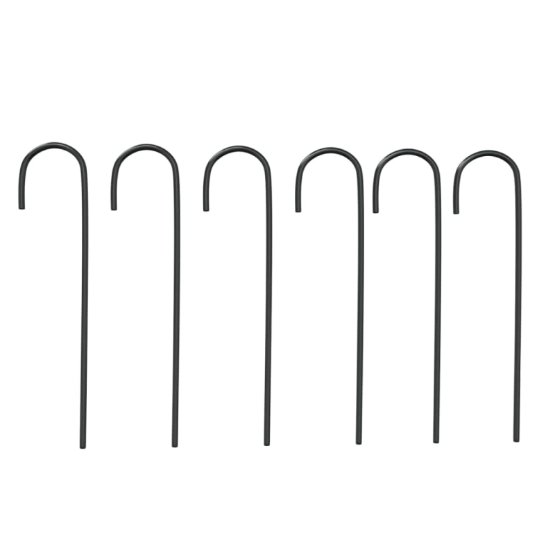 vidaXL dārza arka, melna, DIA180x255 cm, tērauds